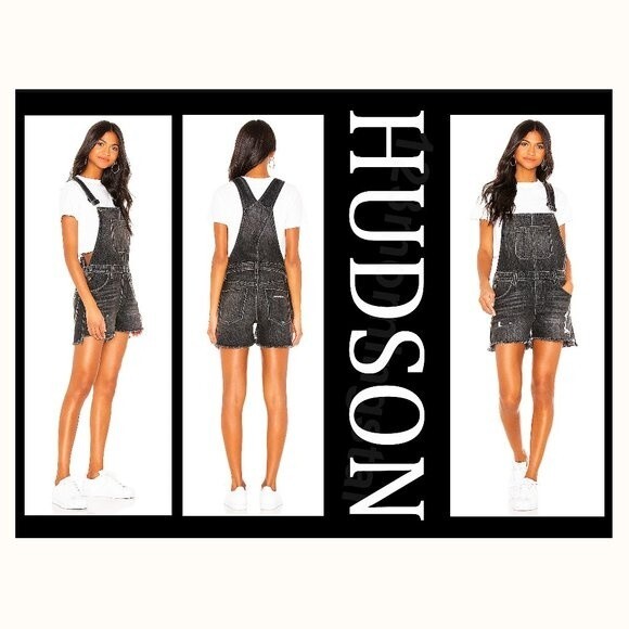 Hudson NEW Distressed Baggy Slouchy Shortall Overall S - Picture 3 of 11